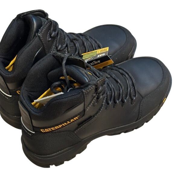 Caterpillar Resorption CT WP Composite Toe Work Boots Black Leather 11W - Picture 4 of 10